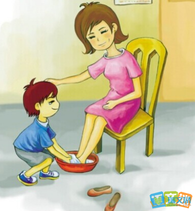 帮妈妈洗脚一年级看图写话范文