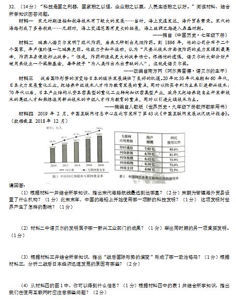 深圳中考历史考试