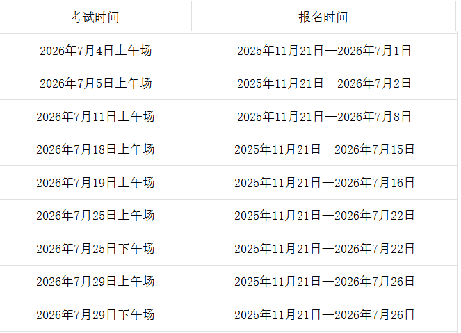 2026��7���и�������ڣ�https://toefl.neea.cn��toefl.neea.edu.cn���ѿ�ͨ��