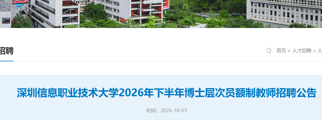 2026�°���㶫������Ϣְҵ������ѧ��ʿ���Ա���ƽ�ʦ��Ƹ53��