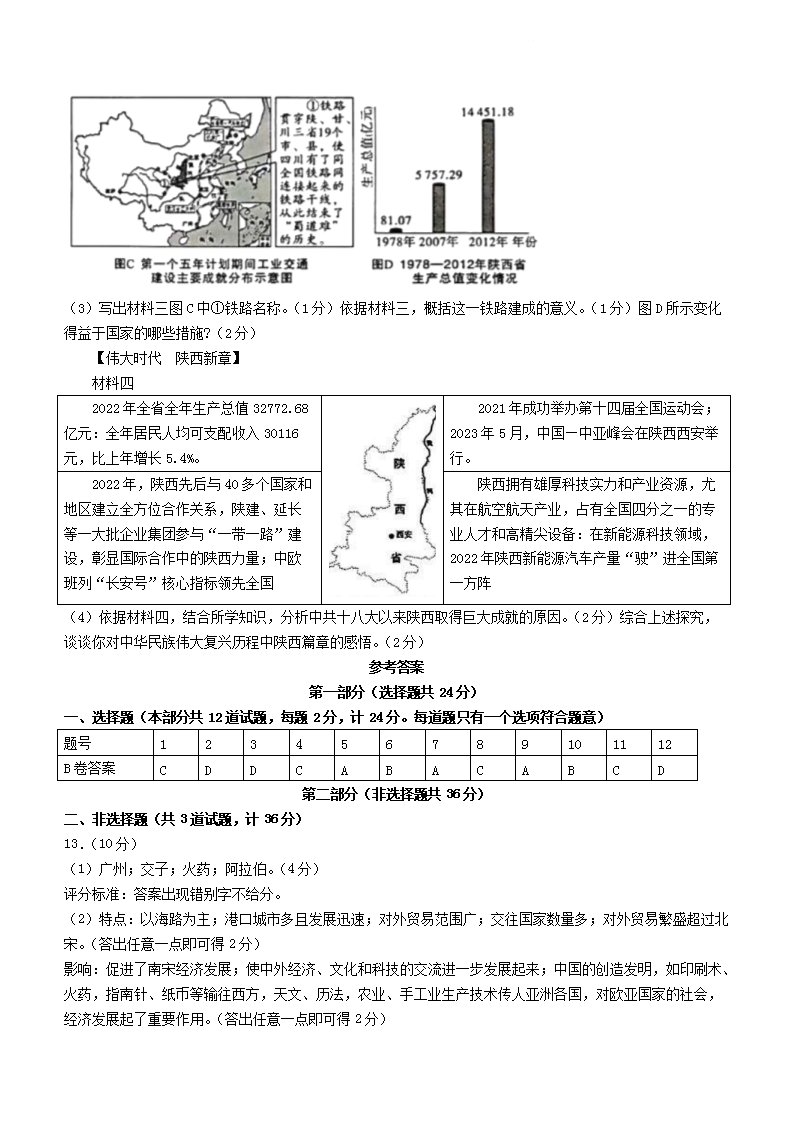 Removed_2023年陕西安康中考历史真题及答案(B�?5.png