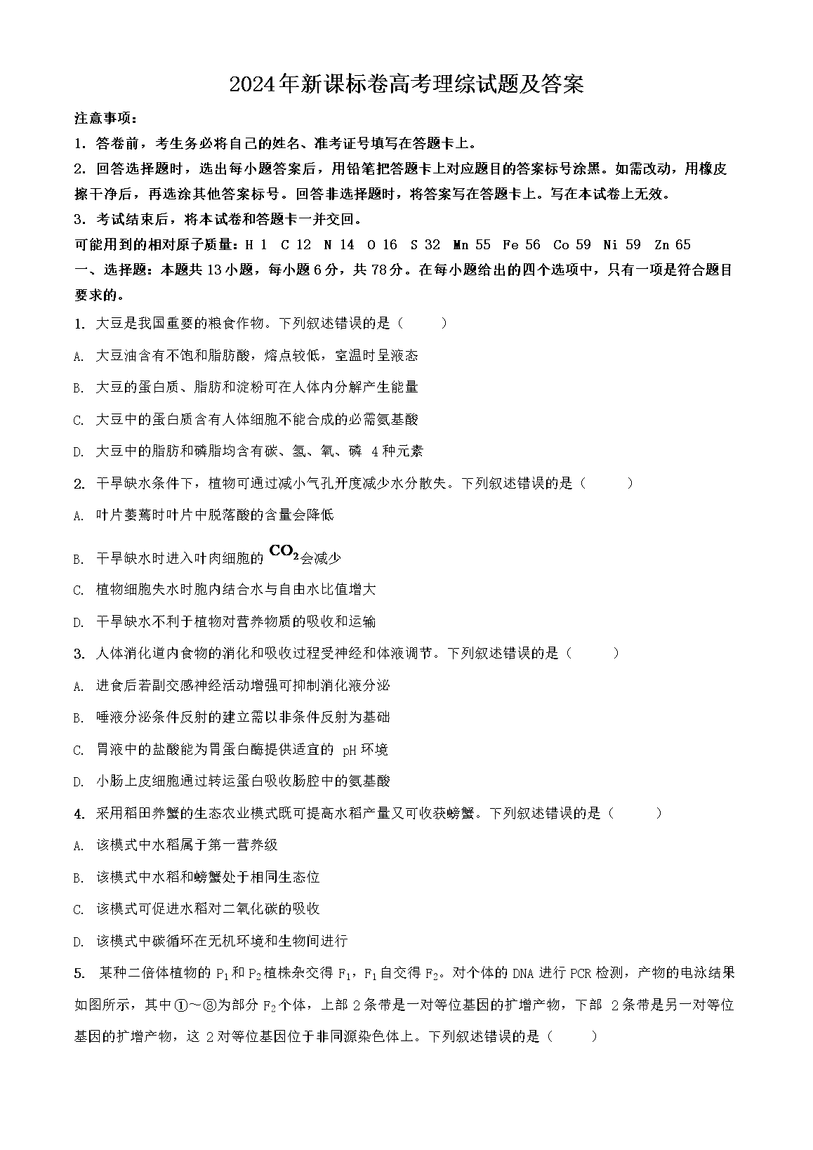 2024���¿α���߿��������⼰��(Word��)