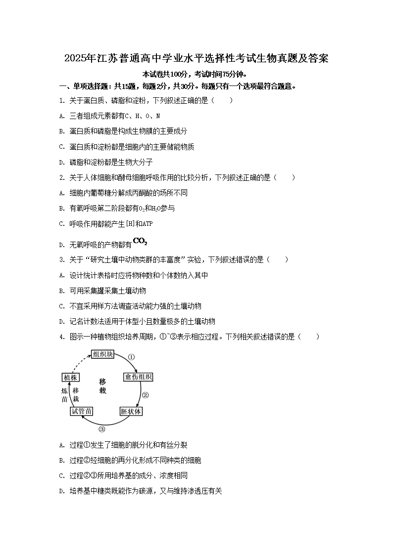 2025�꽭����ͨ����ѧҵˮƽѡ���Կ����������⼰��(Word��)