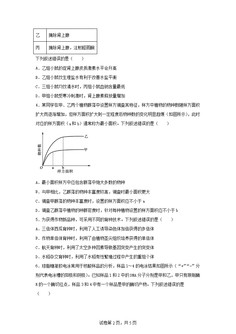 2025年西藏普通高中学业水平选择性考试生物真题及答�?.png