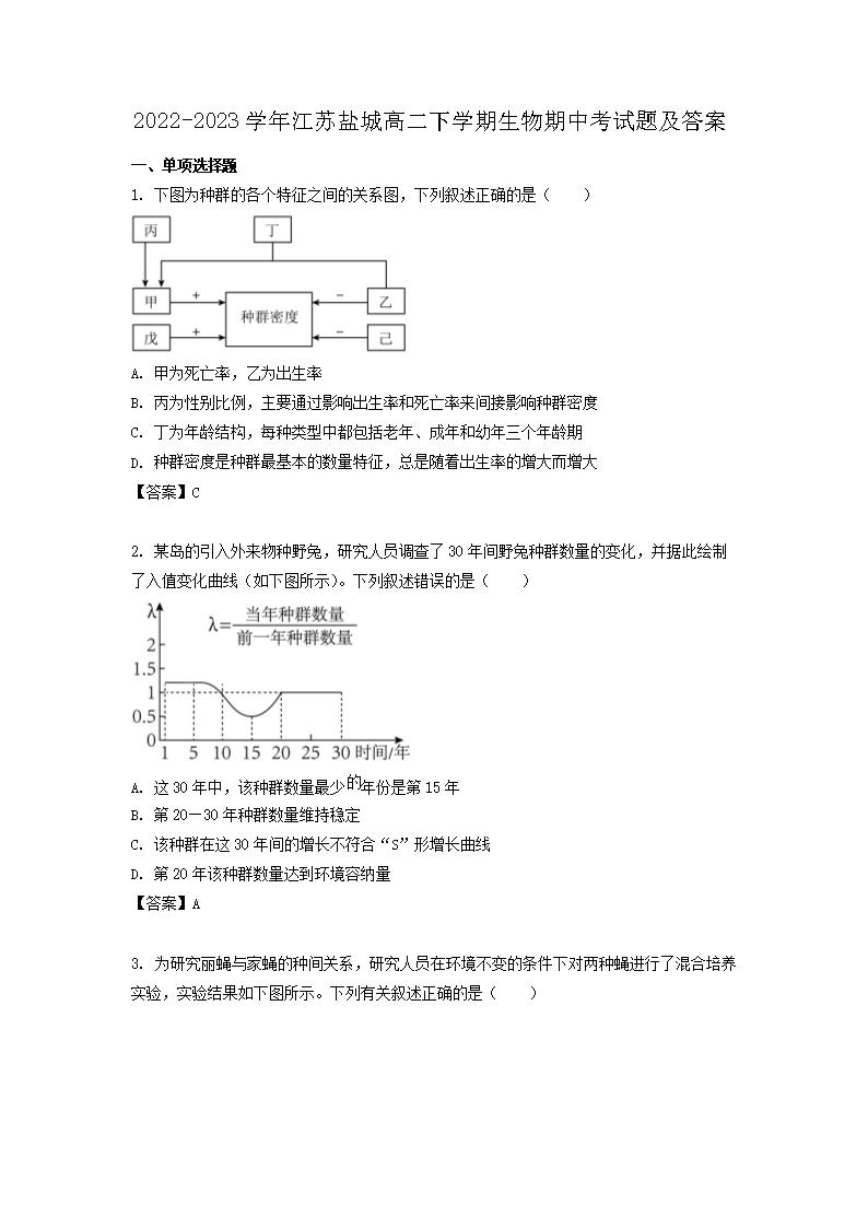 2022-2023ѧ�꽭���γǸ߶���ѧ���������п����⼰��(Word��)